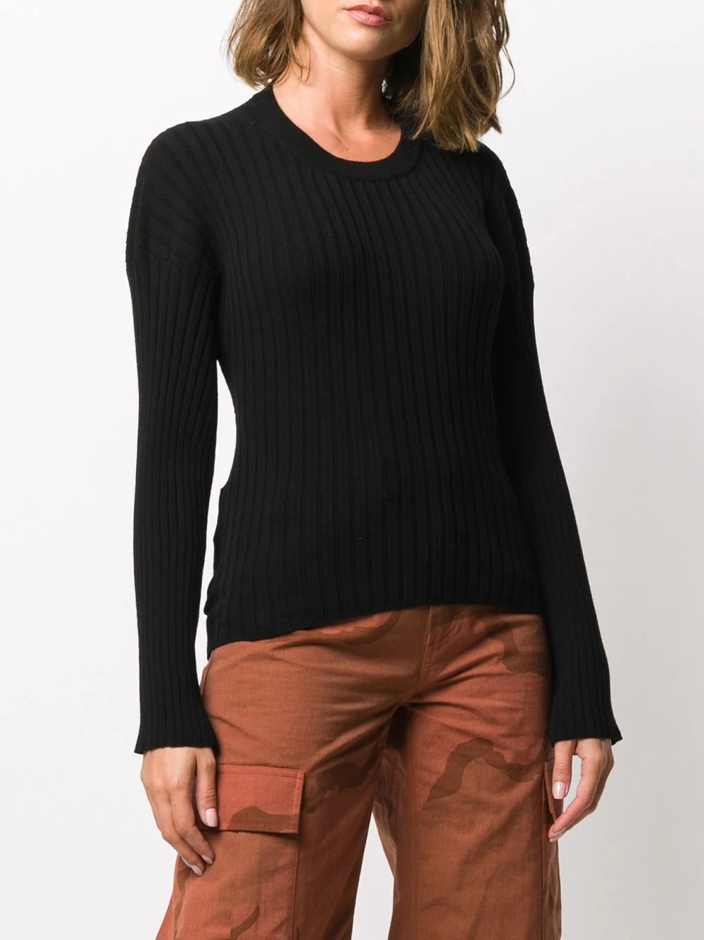 cut-out ribbed jumper - 4