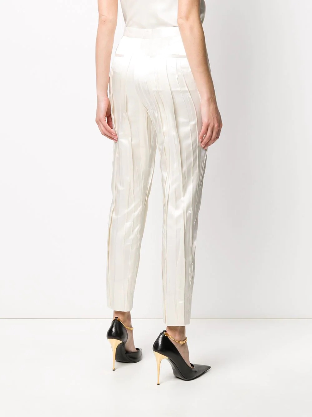 crinkle-effect tailored trousers - 4