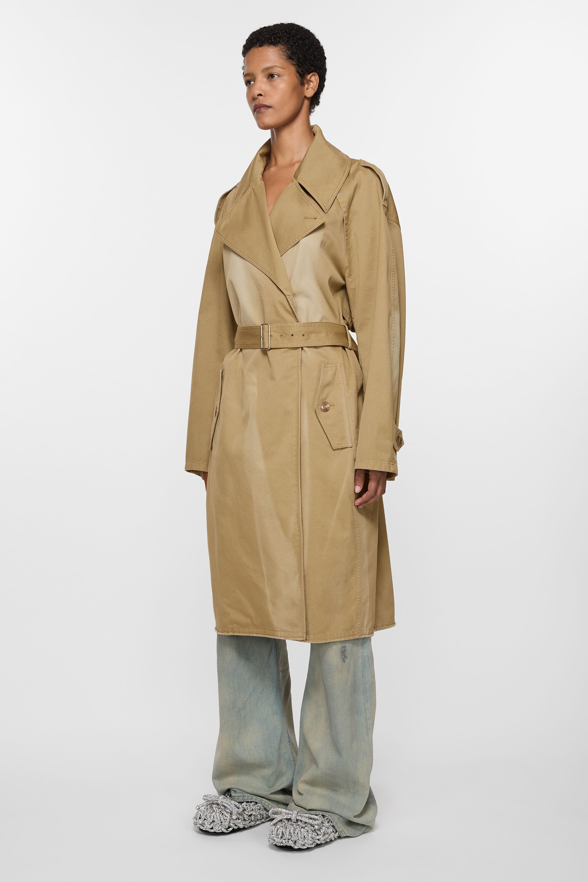 Belted coat - Mushroom beige - 3