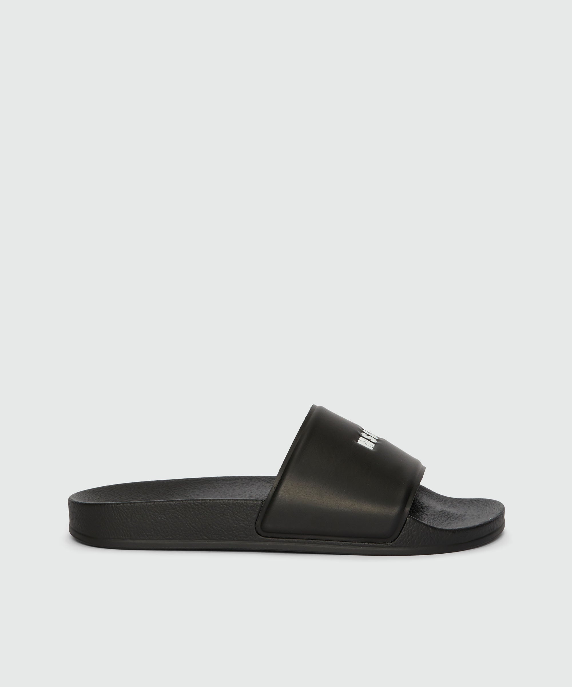 Black pool slides with MSGM micro logo - 1