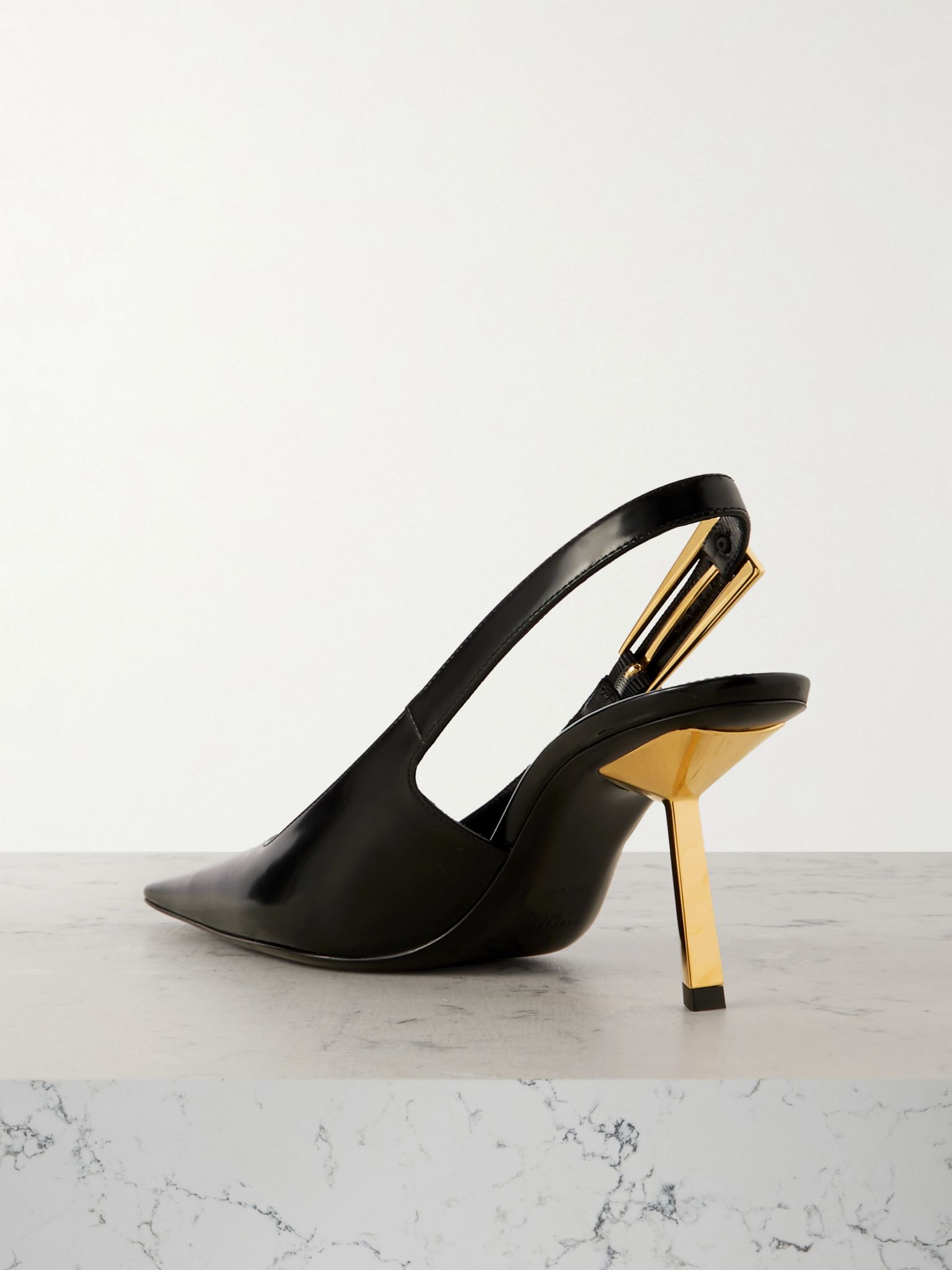Lee leather slingback pumps Black - 3