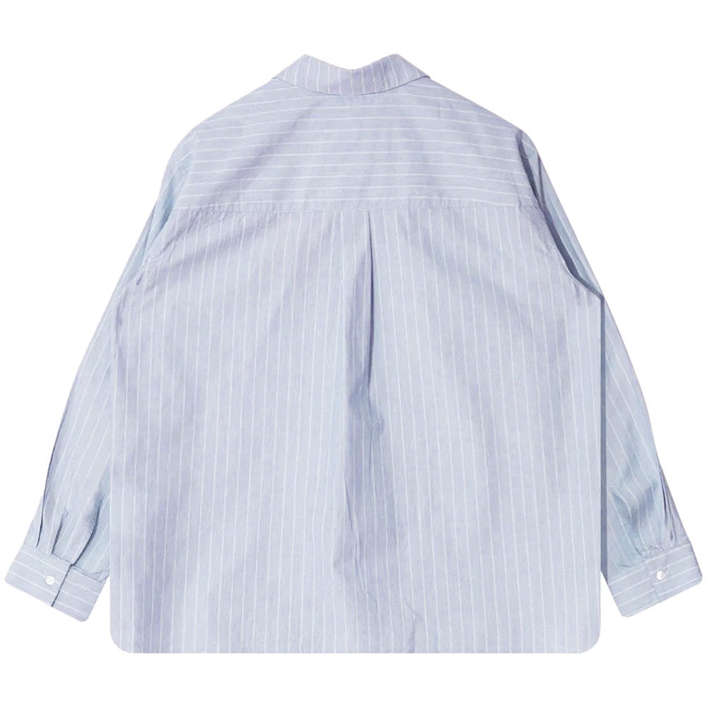 Nafnuf Logo Cotton Striped Shirt 'Light Blue' - 2