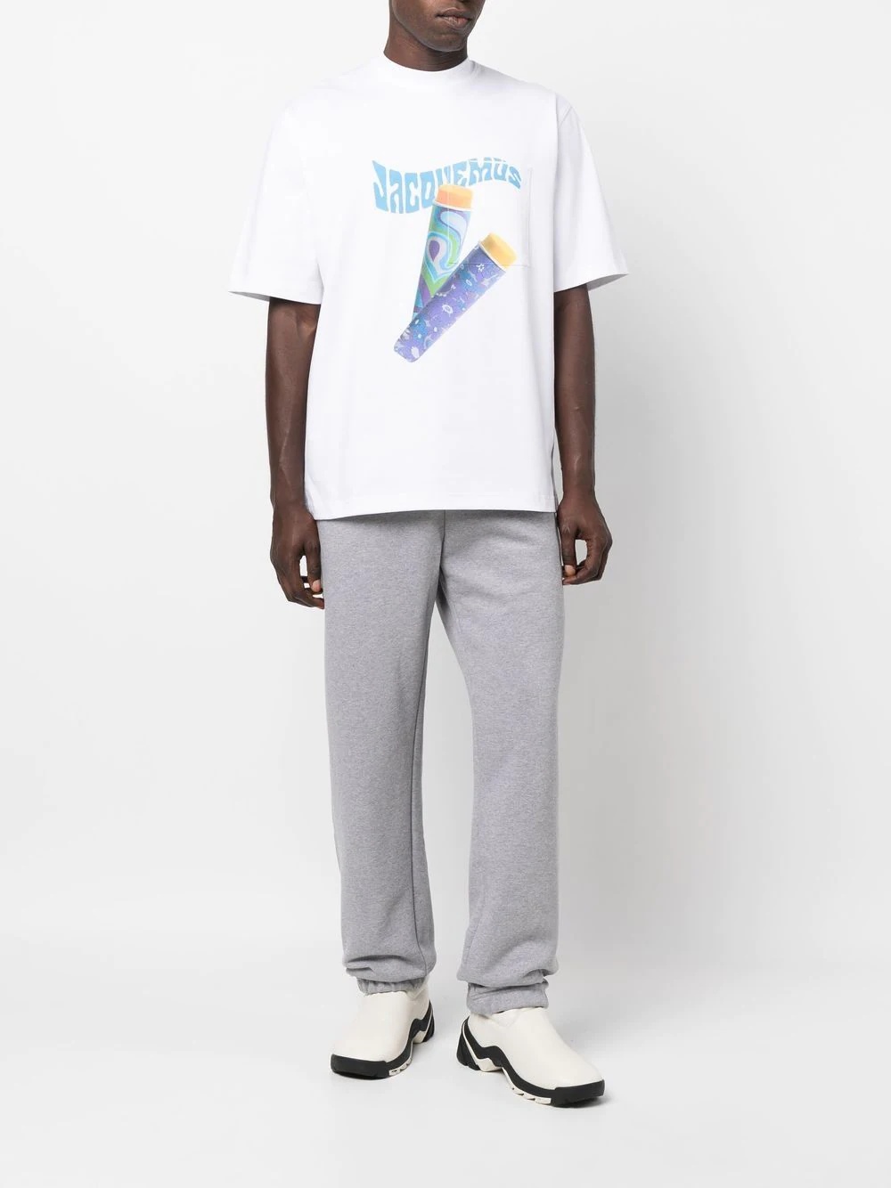 logo-print organic cotton track pants - 3