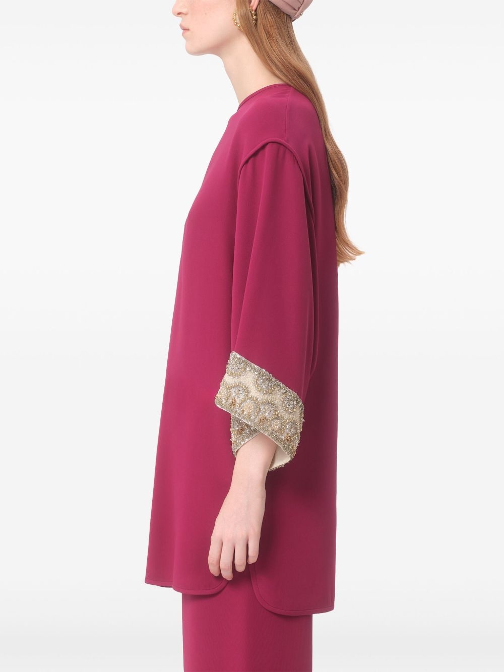 beaded-embellished blouse - 4