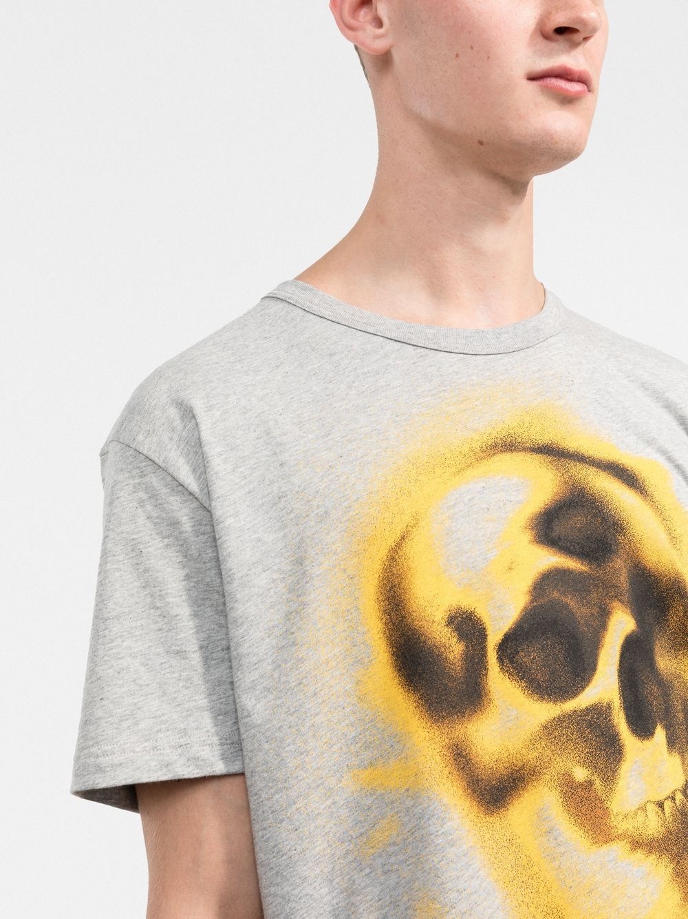 skull-print round neck T-shirt - 5