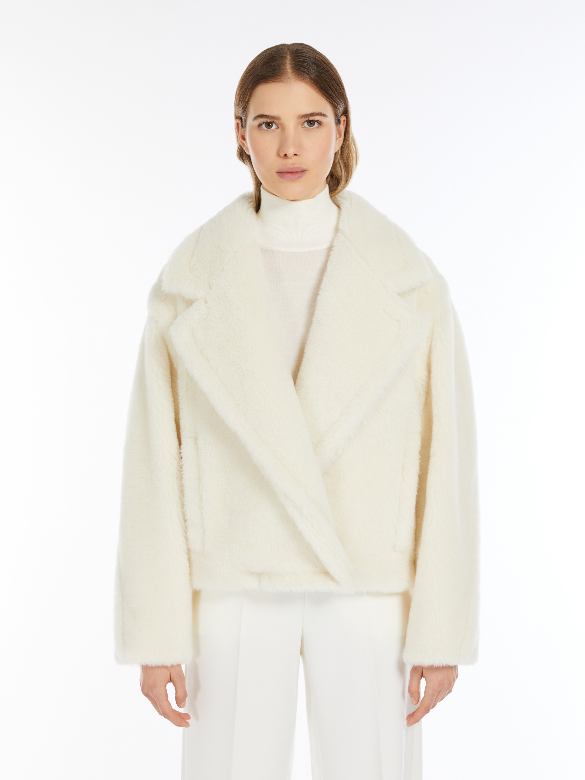 Max Mara OGGERI Cropped Teddy Bear Icon Coat in alpaca and