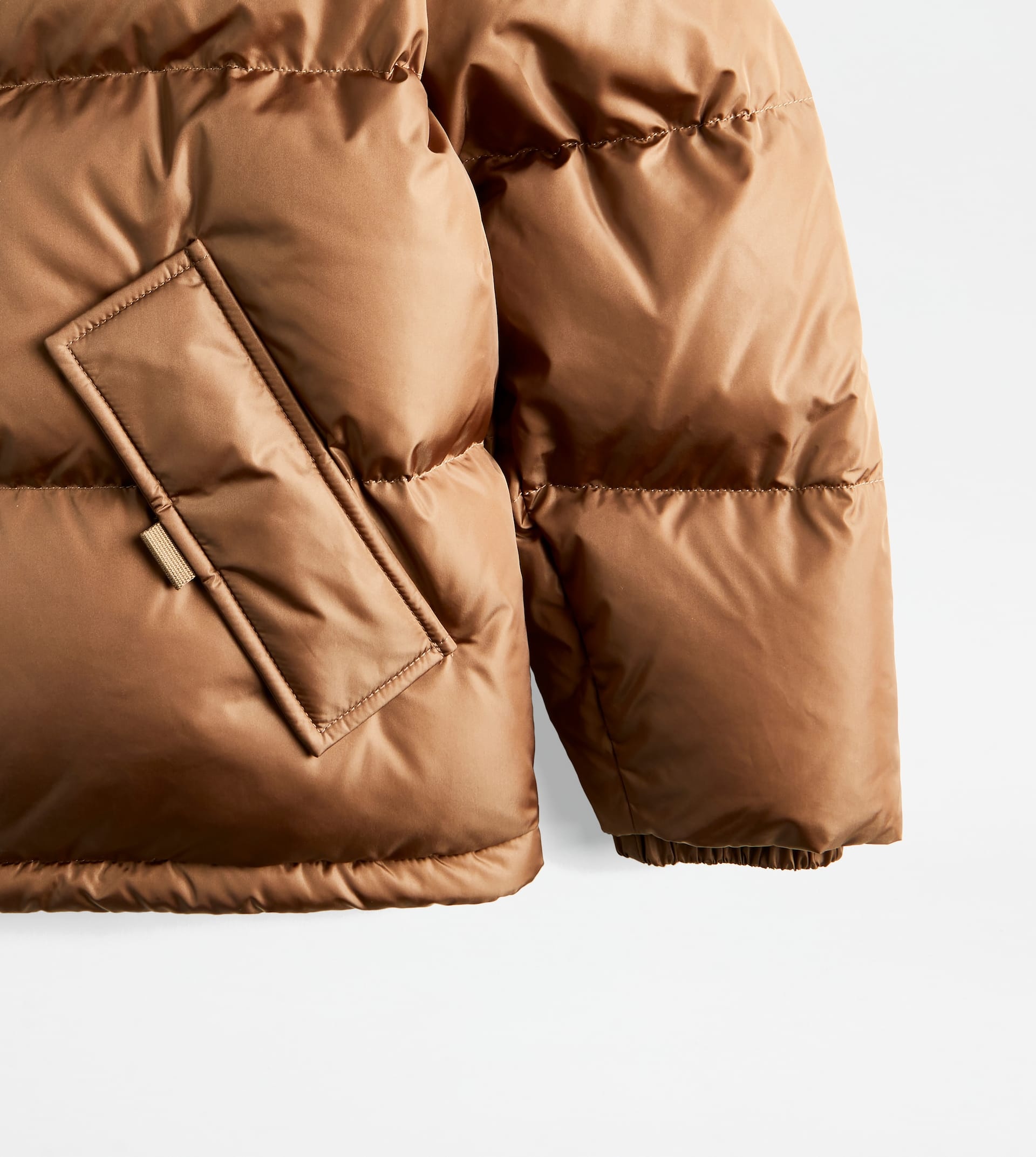 HOODED OVER DOWN JACKET - BROWN - 8