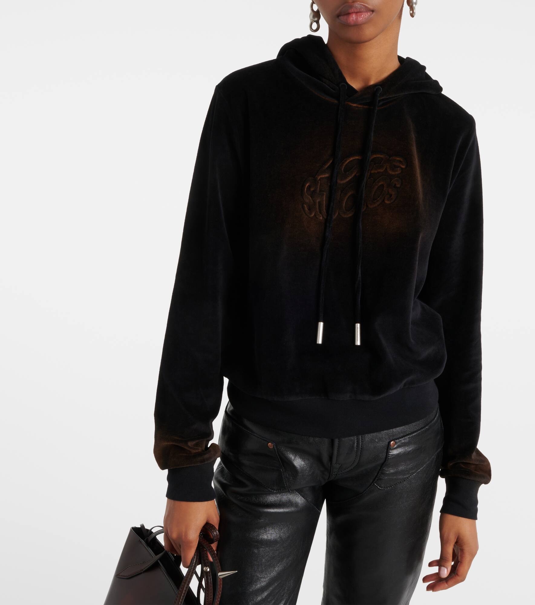 Faro cotton-blend velvet hoodie - 4