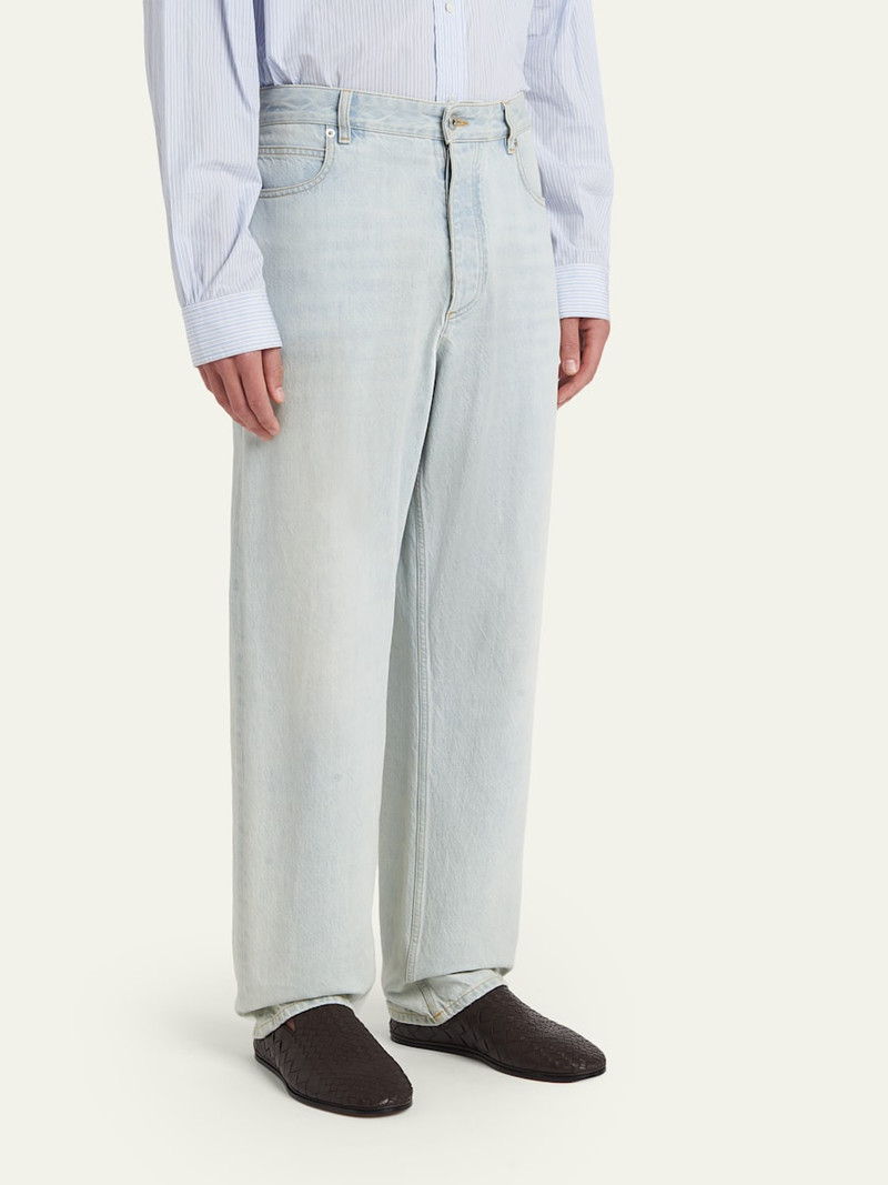 Bottega Veneta Men's Sunday Intrecciato Degrade Leather Slippers outlook