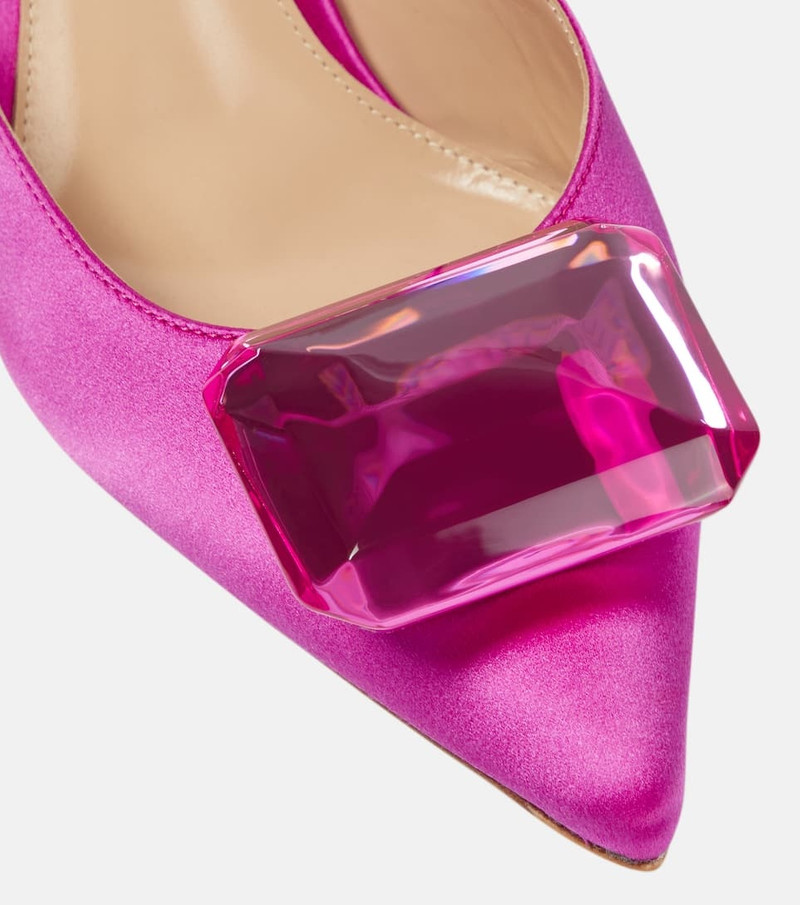 Jaipur embellished satin mules 6