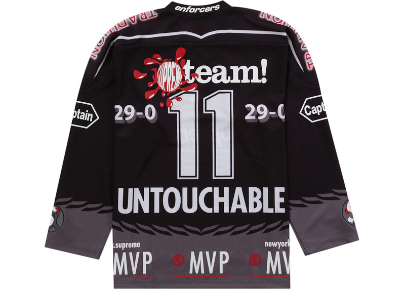 Supreme Supreme Eagle Moto Jersey Black outlook