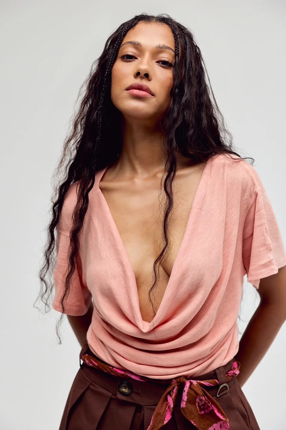 We The Free Waterfall Cowl-Neck Top - 1