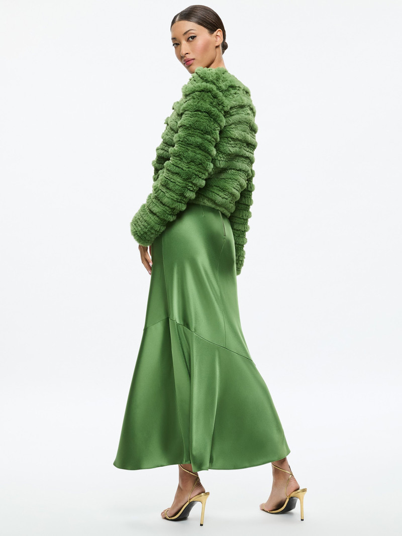 Alice + Olivia FAWN FAUX FUR TEXTURED JACKET outlook