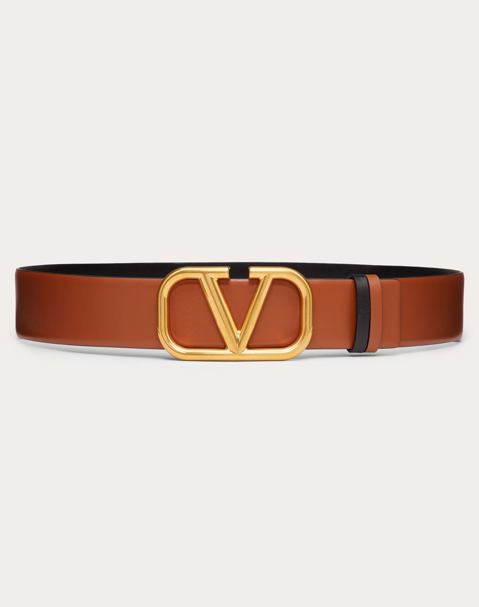 REVERSIBLE VLOGO SIGNATURE BELT IN Shiny CALFSKIN 40MM - 1