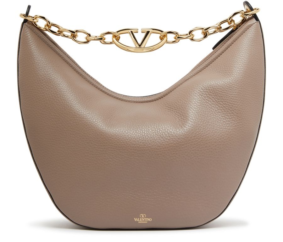 ハンドバッグ VALENTINO CAMEL LEATHER MEDIUM HOBO VLOGO MOON HANDBAG VALENTINO | Vlogo Moon Medium Hobo Bag | Women | Clay | Flannels