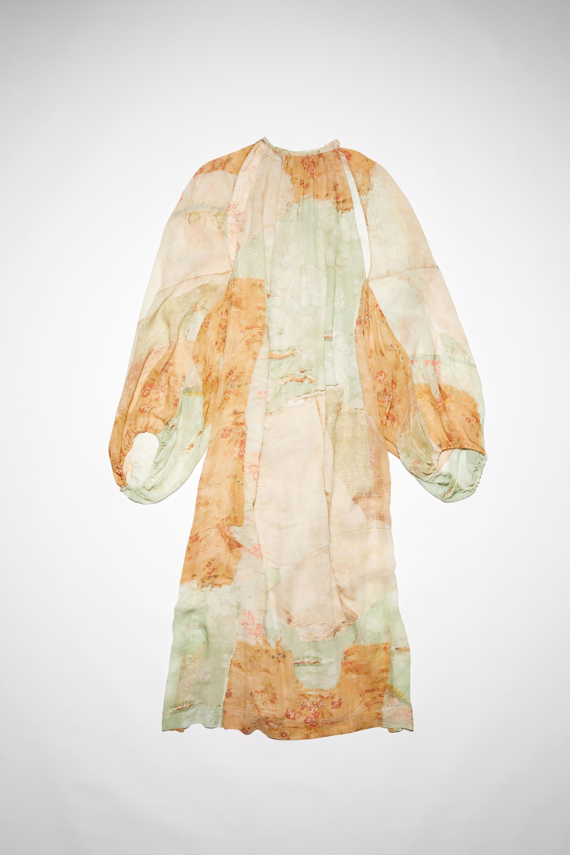 Carpet print dress - Green/orange - 7