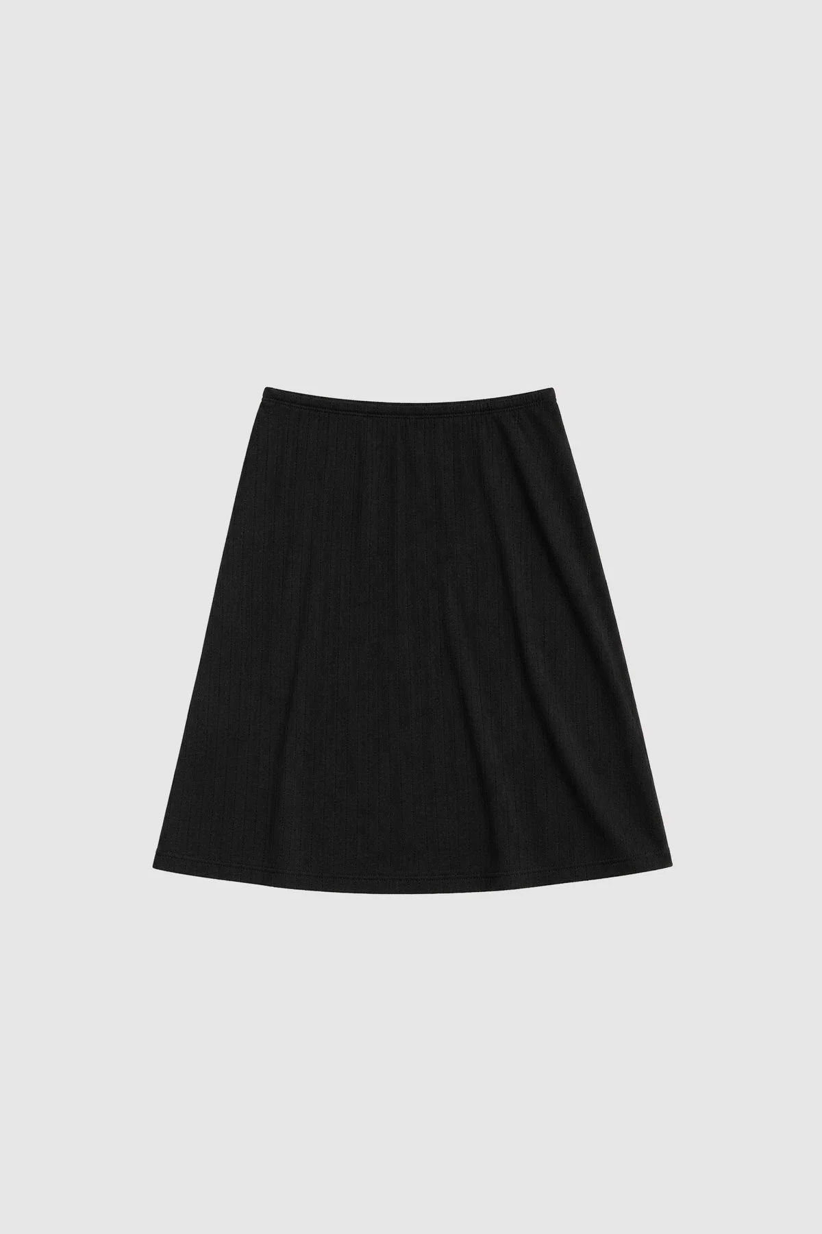 Pointelle Skirt - Black - 1
