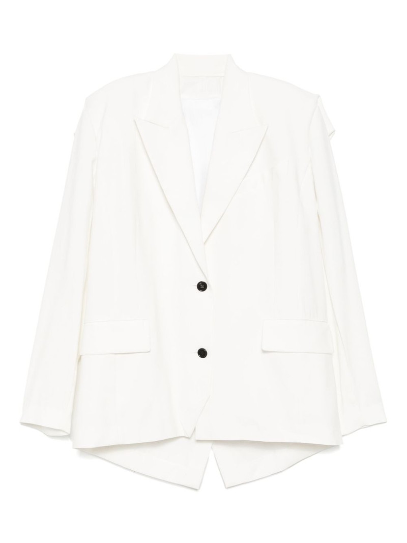 squared-back single-breasted blazer 1