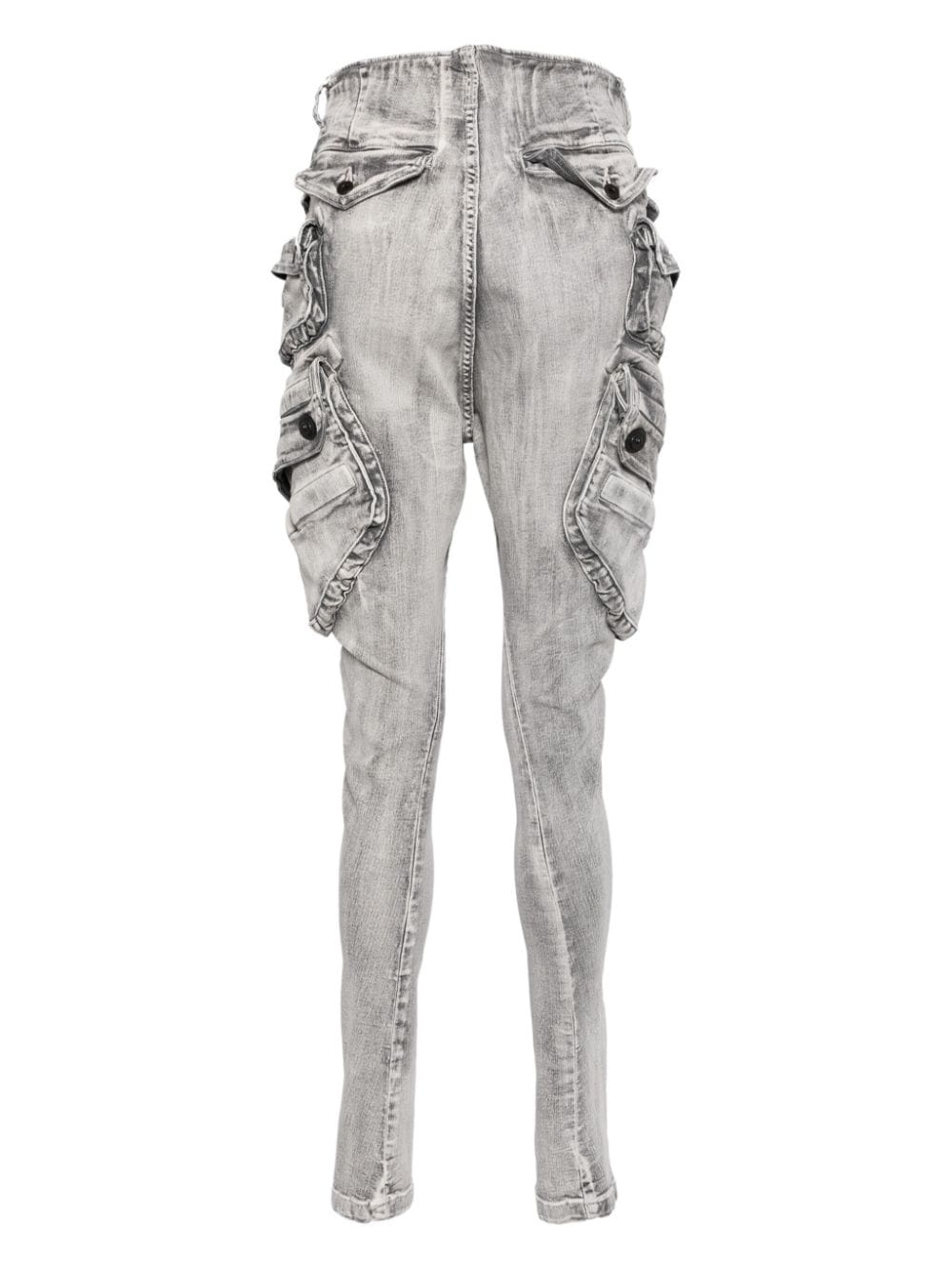 drop-crotch cotton blend trousers - 2