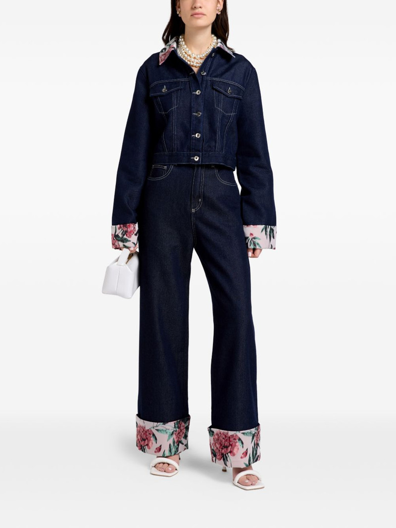 MARQUES’ALMEIDA floral-trim jacket outlook