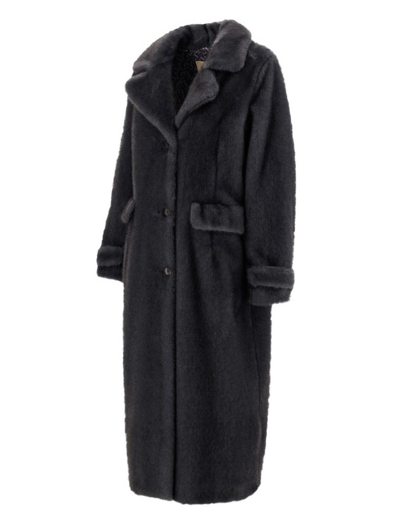 Herno lapel-collar single-breasted coat outlook