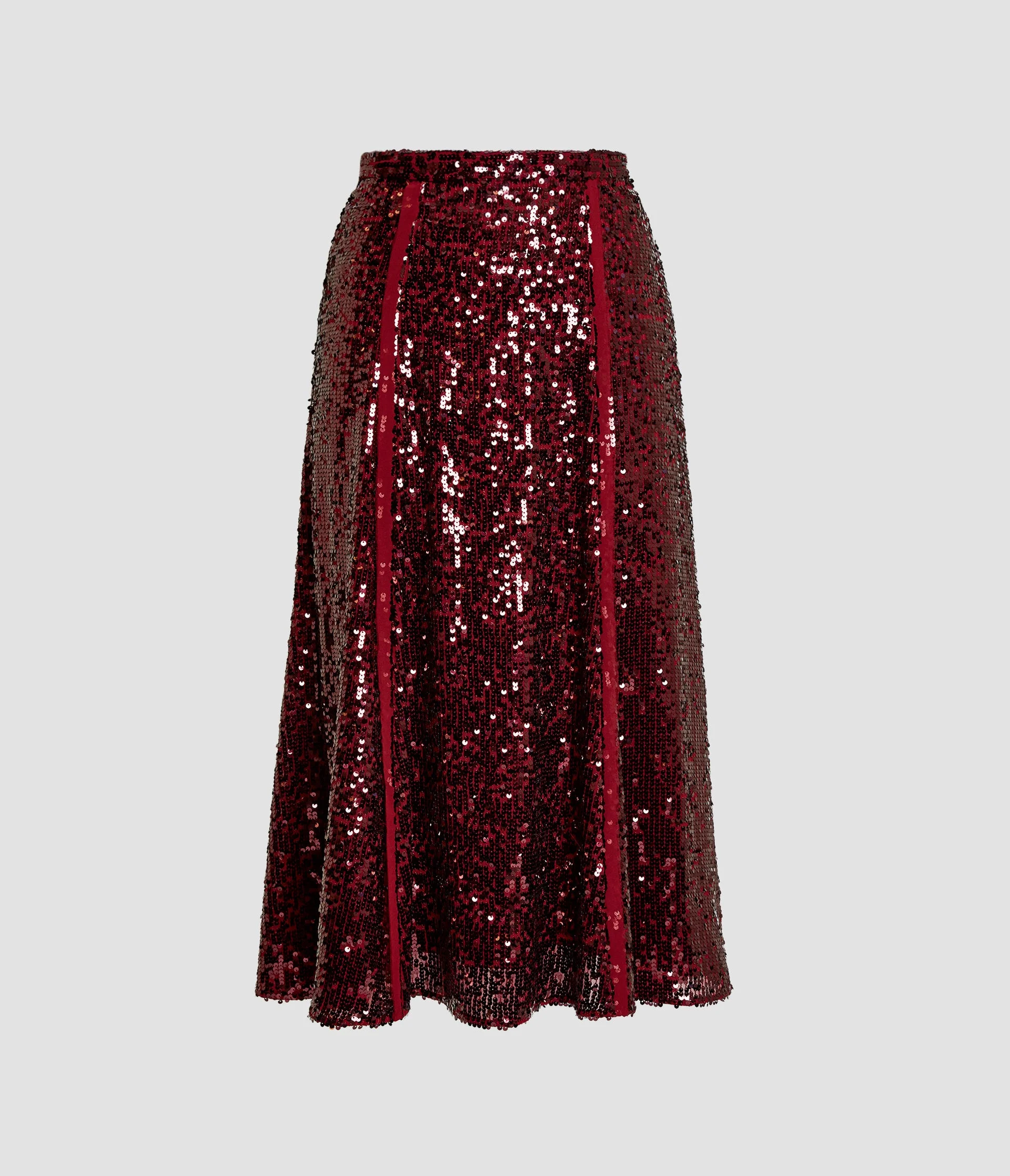 SEQUIN A LINE MIDI SKIRT - 1