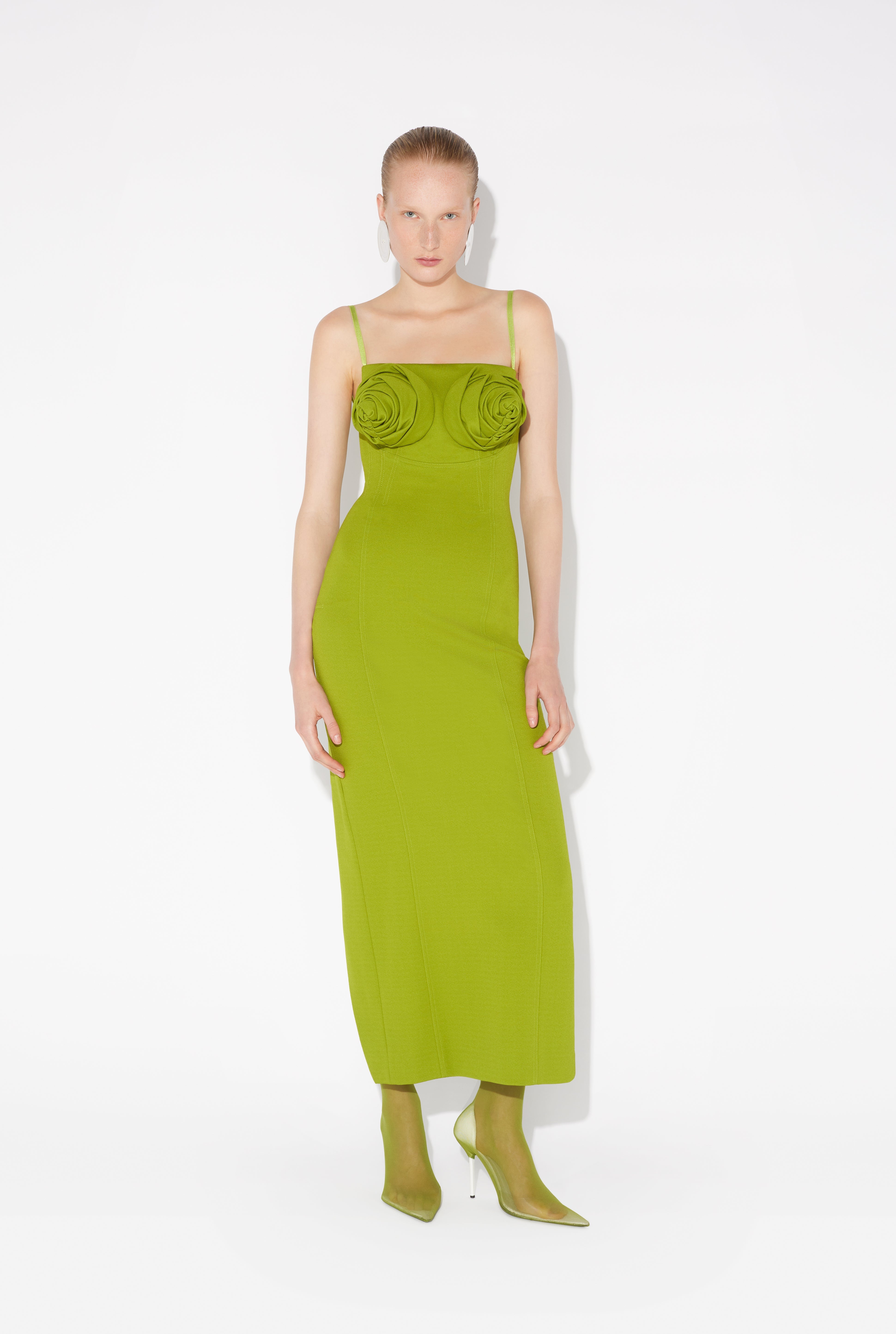 THE GREEN CONICAL BRA CUP DRESS - 2