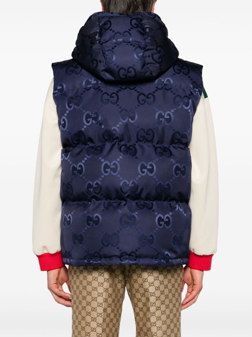 Jumbo GG-jacquard down gilet - 4