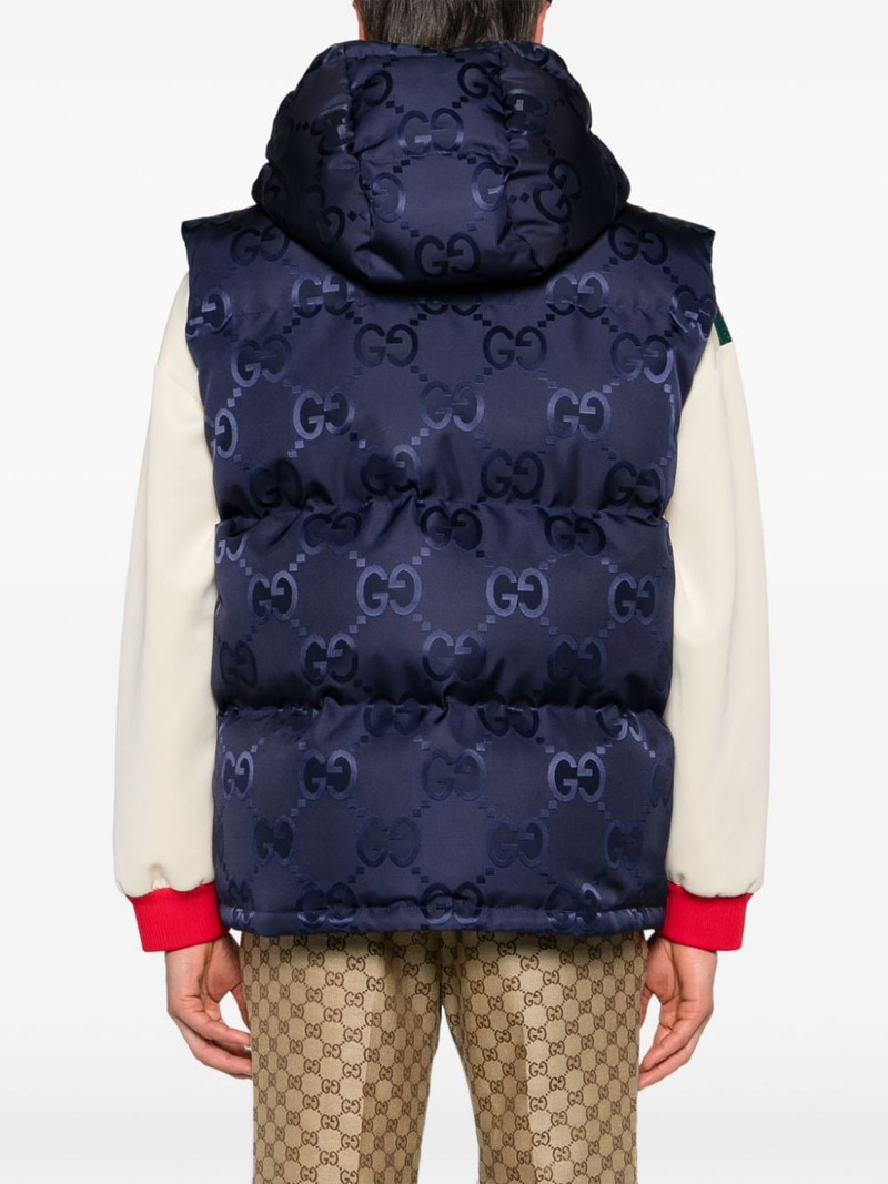Jumbo GG-jacquard down gilet 4