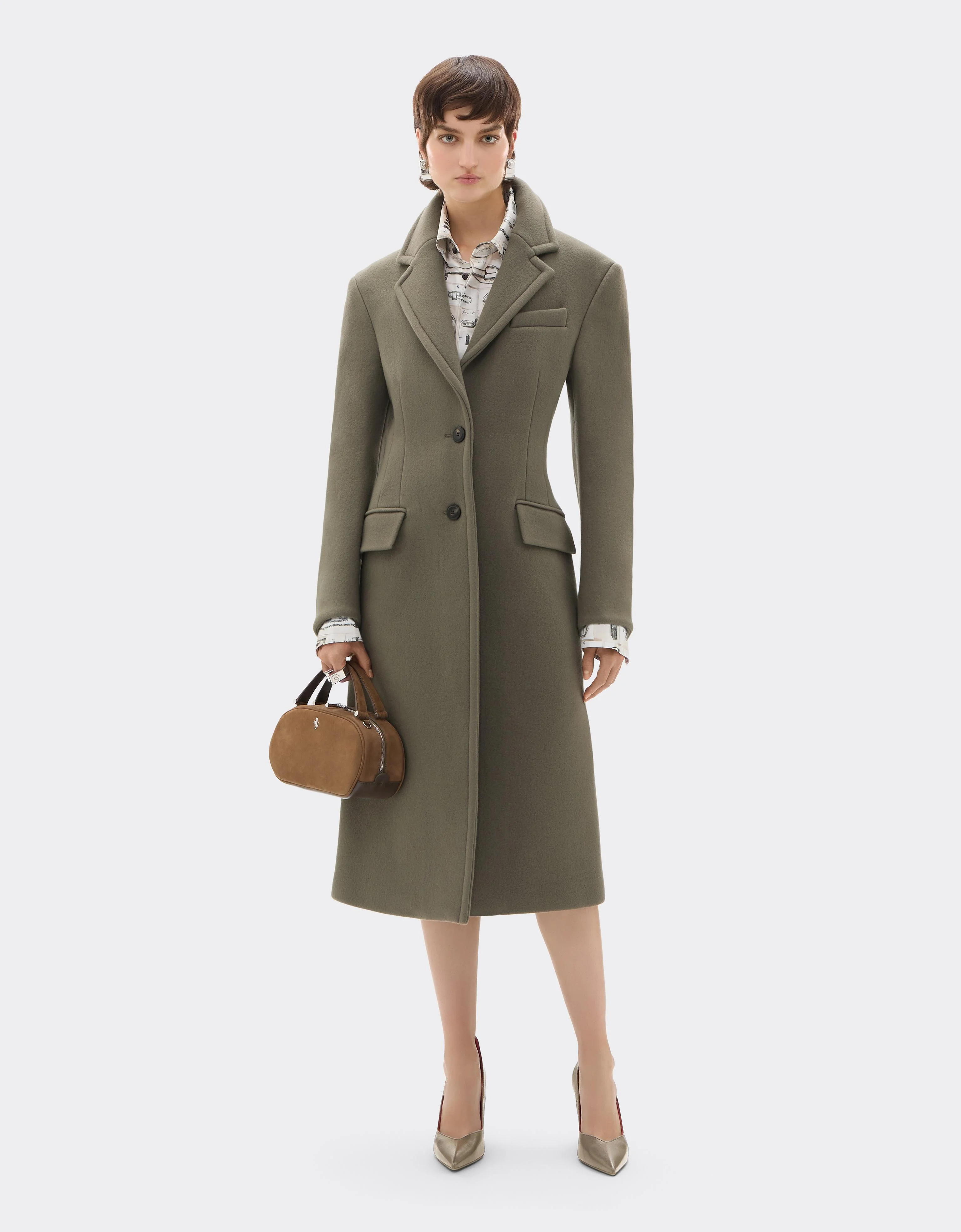 Long Double-Faced Wool Coat - 1