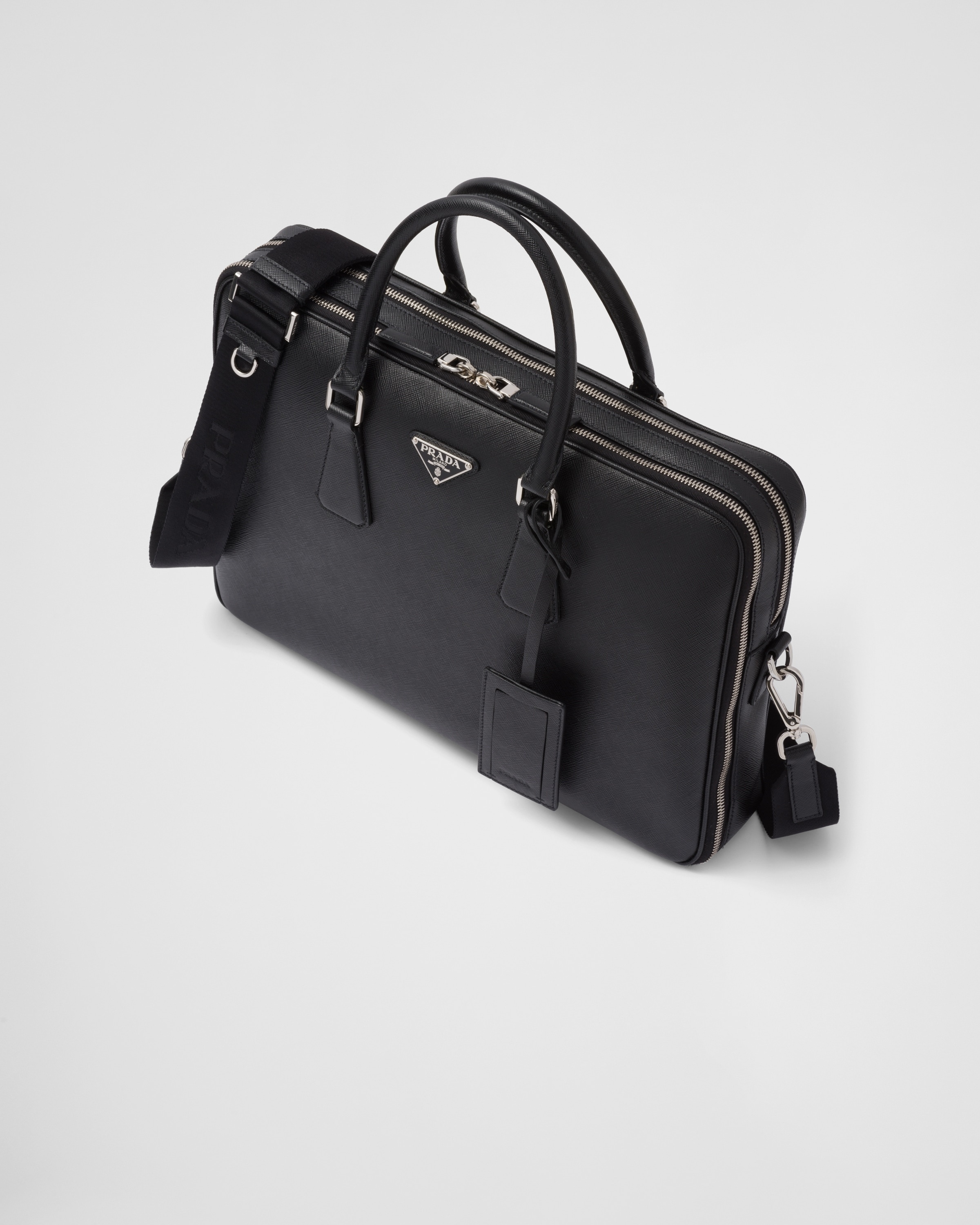 Saffiano leather briefcase - 3