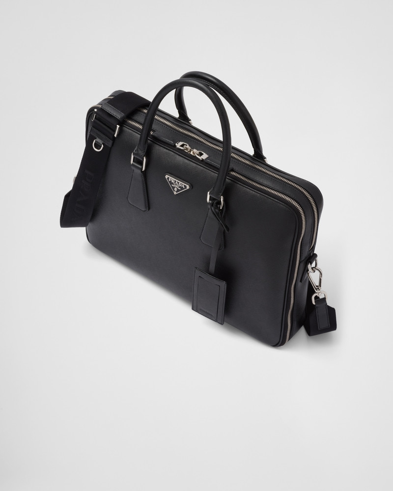 Saffiano leather briefcase 3