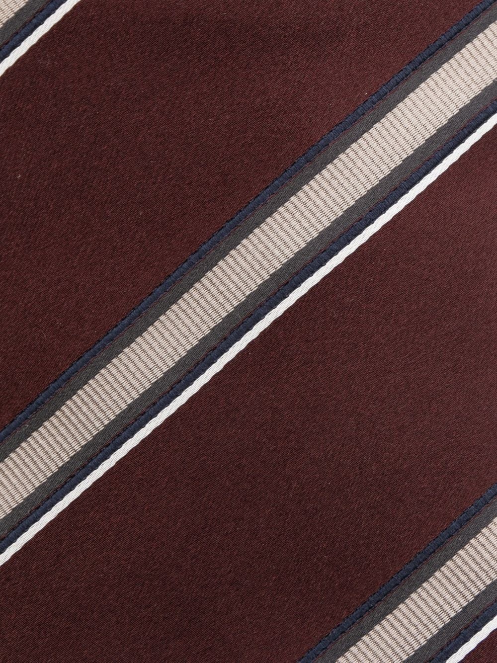 striped jacquard silk tie - 2