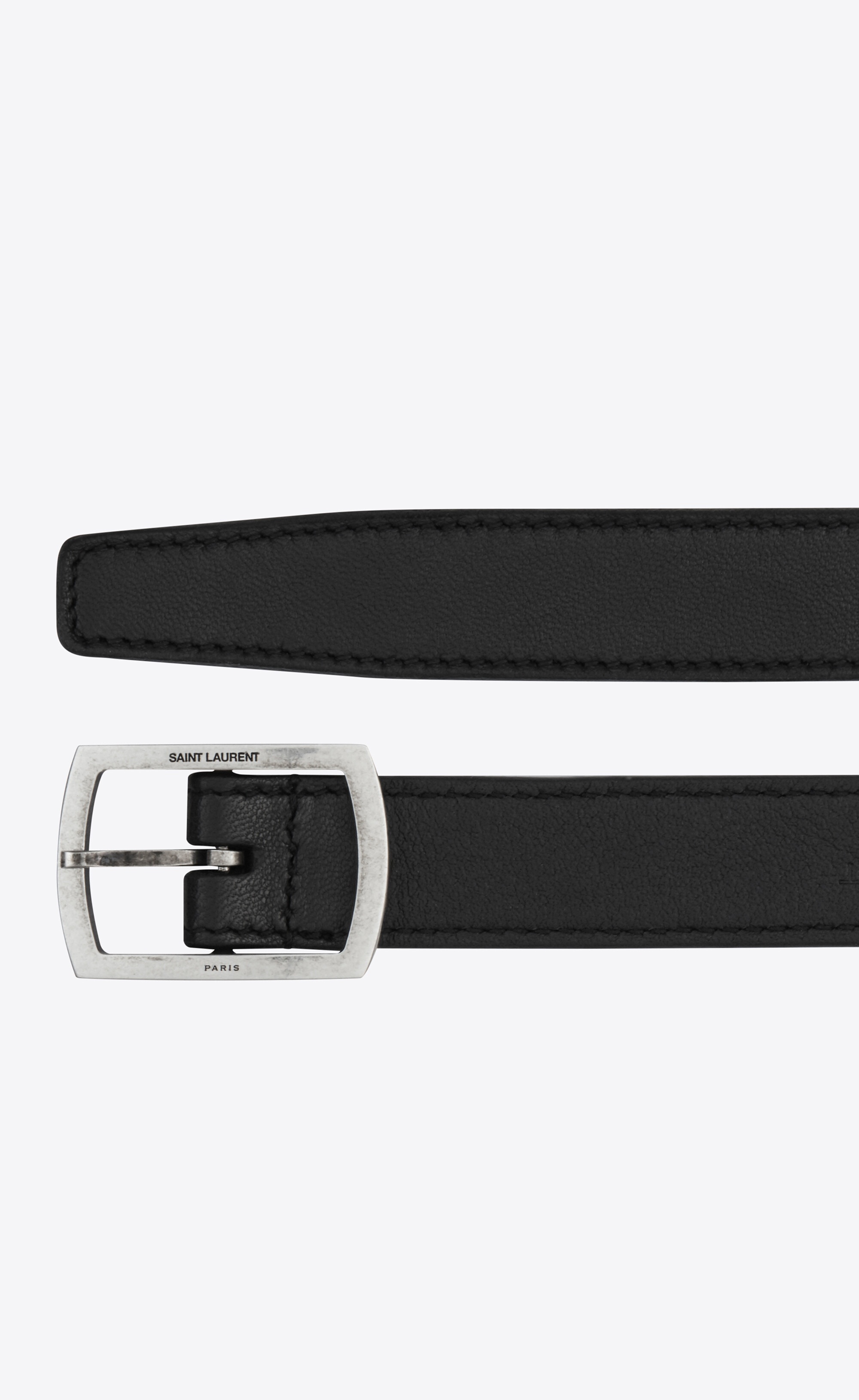 pavé buckle belt in smooth leather - 2