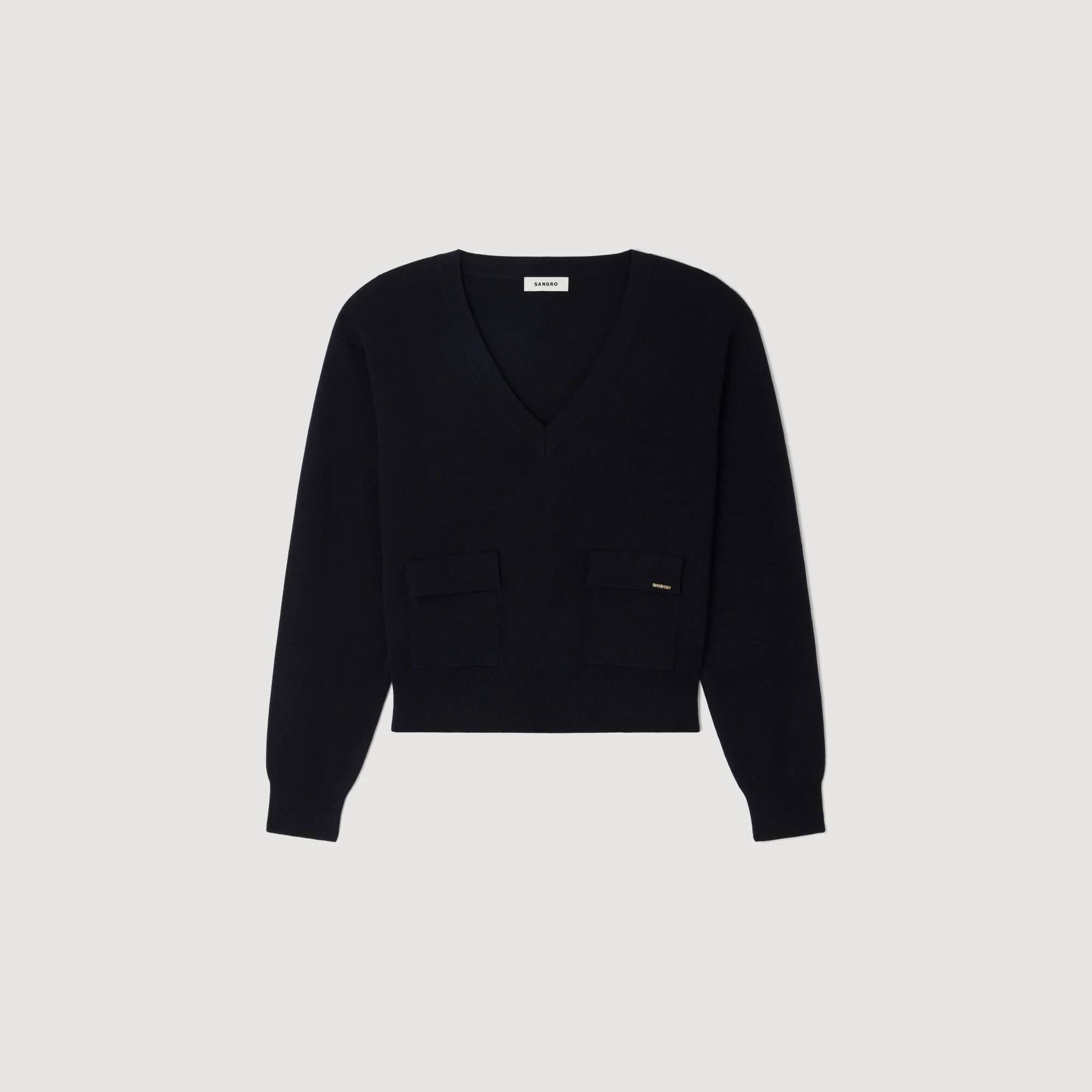 V-NECK WOOL SWEATER - 1