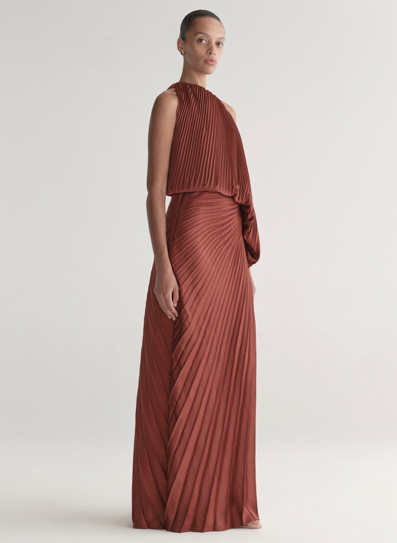 Mara Satin Pleated Asymmetric Top 4