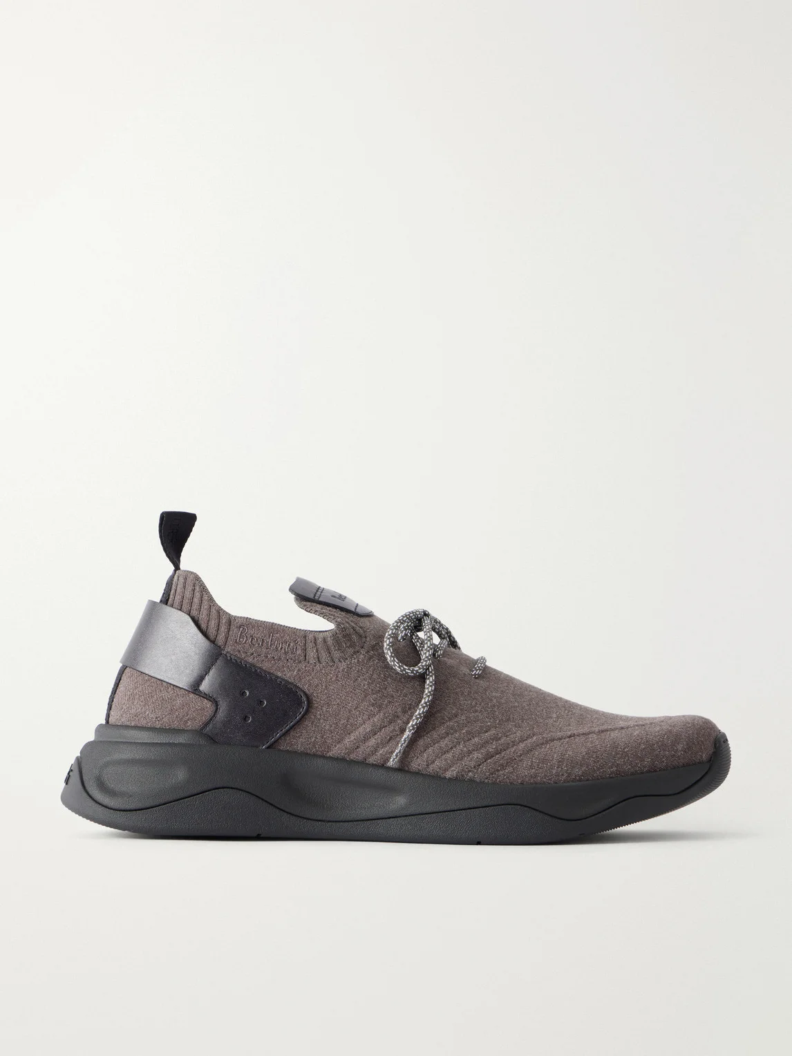 Shadow Leather-Trimmed Mesh Sneakers - 1