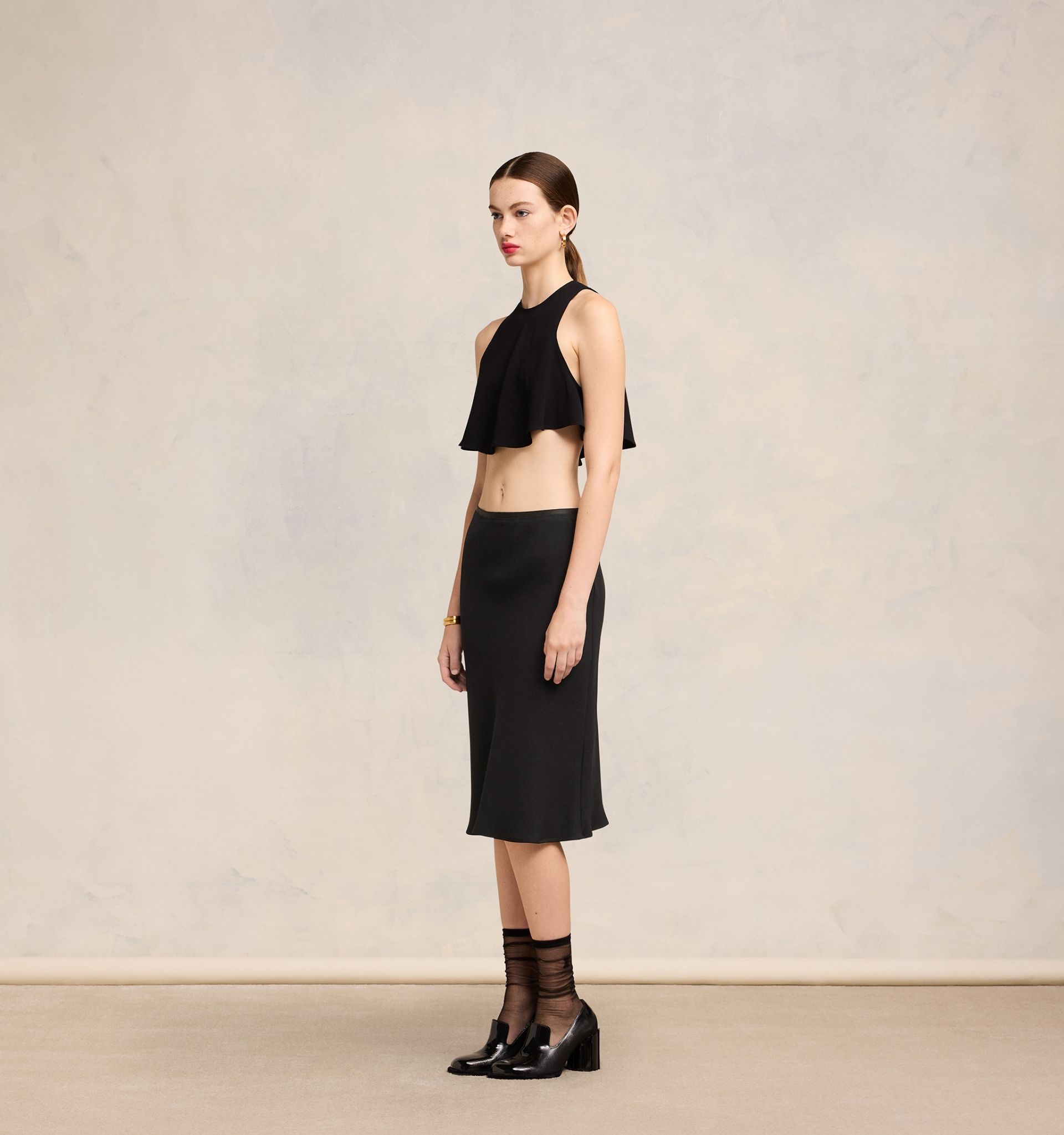 Midi Skirt With Elasticated Waist - 4