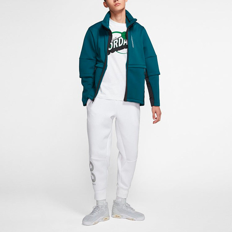 Jordan 공기 요르단 23 MENS는 Fleeced 대 고리 스포츠 재킷 파란 BQ5766-347를 설계했습니다 outlook