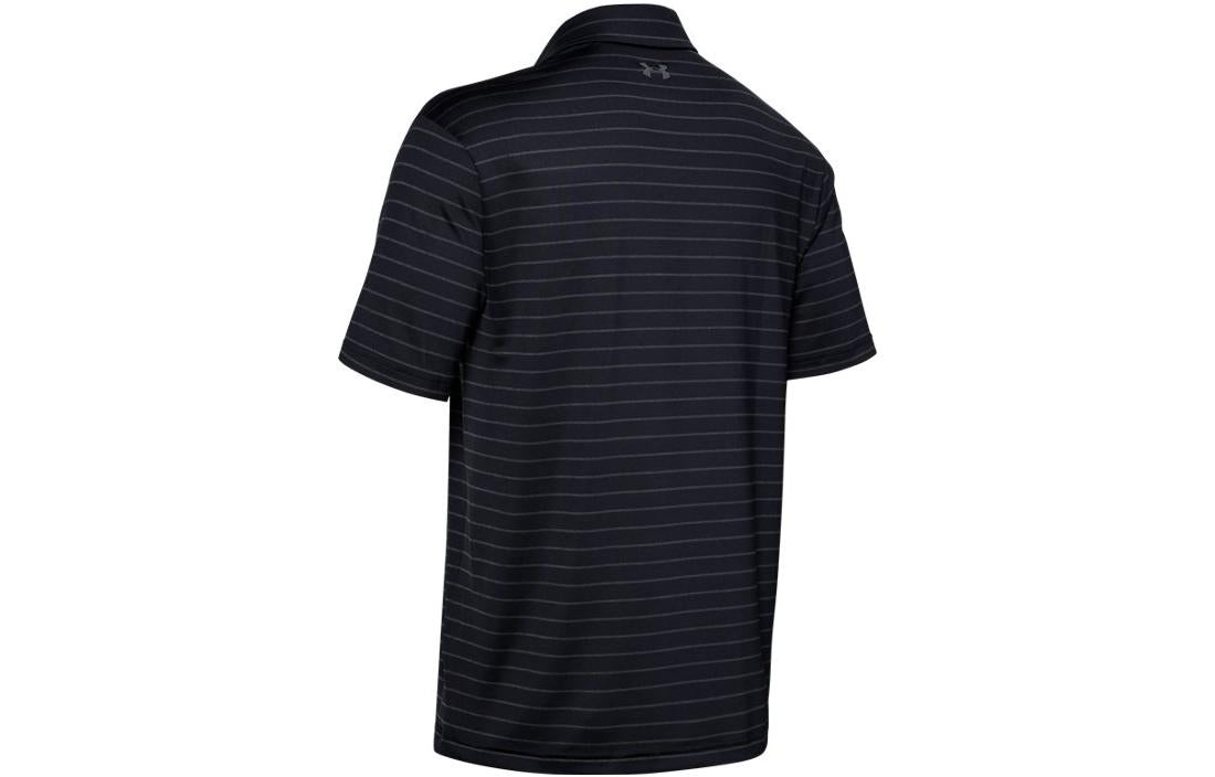 Under Armour Playoff Core Stripe Polo Shirt 'Black' 1351130-001 - 2