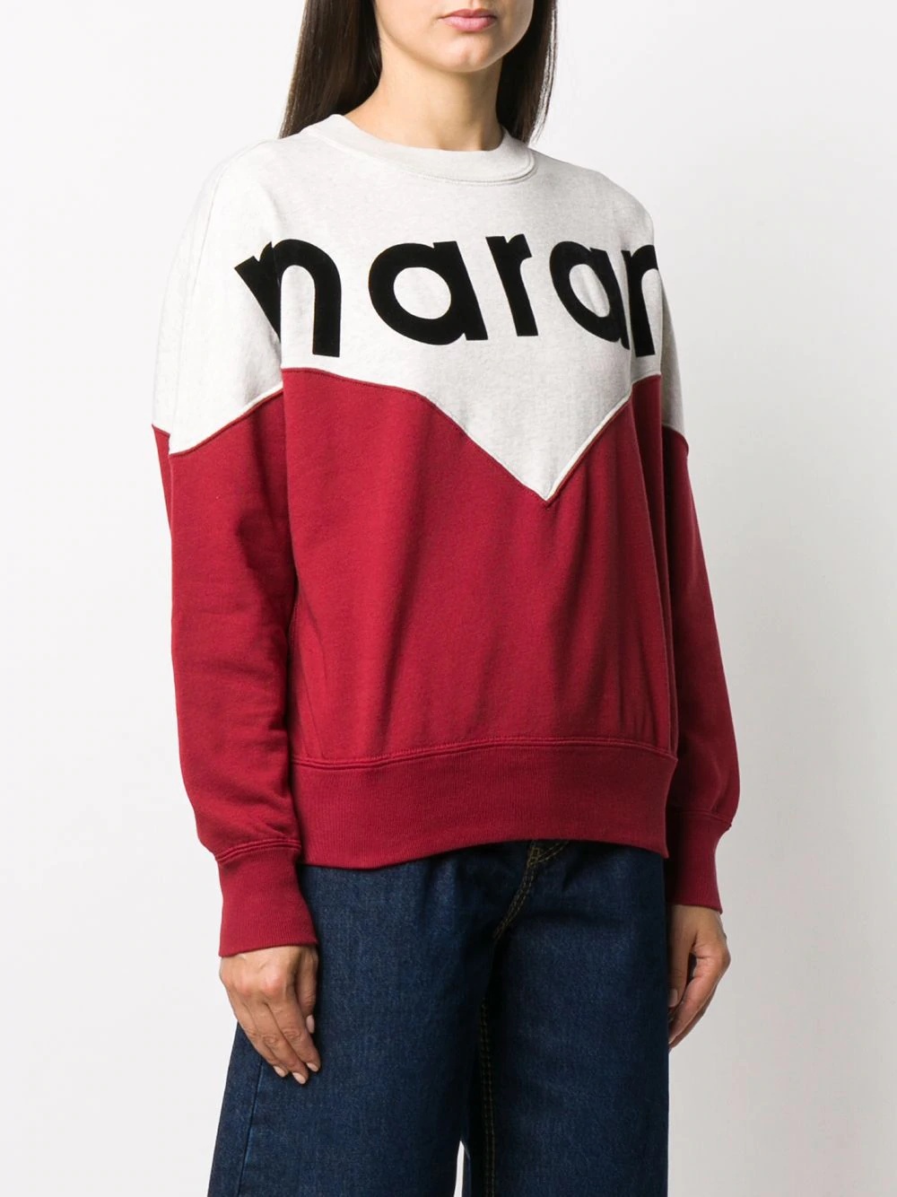 Houston logo-print colour-block sweatshirt - 3