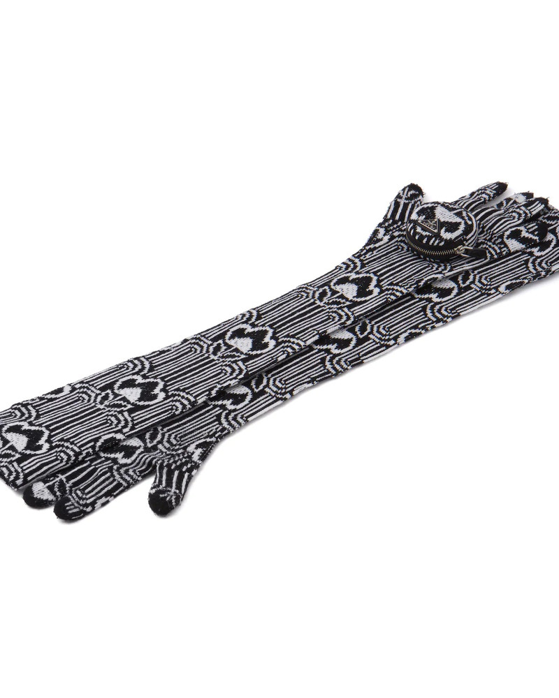 Prada Superfine wool jacquard gloves outlook