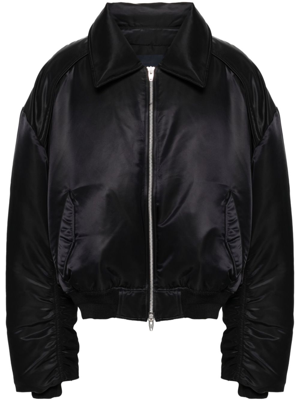 pointed-collar puffer jacket - 1