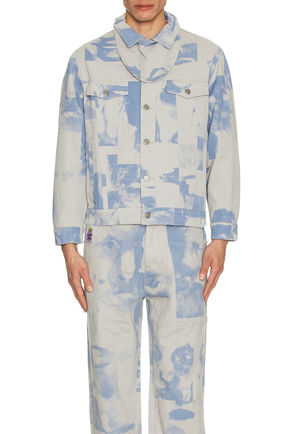 Faces Collage Denim Jacket - 3
