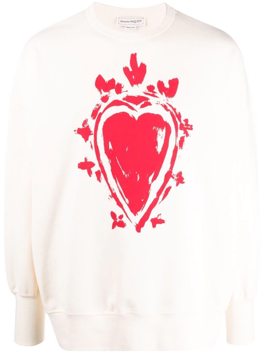 heart-print cotton sweatshirt - 1