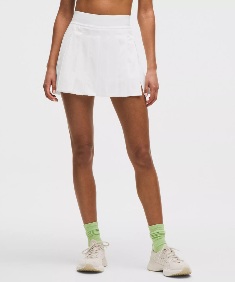 Peek-A-Boo Pleat Mid-Rise Tennis Skirt 4