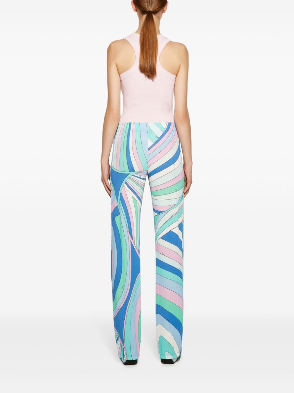 Iride-Print flared trousers - 4