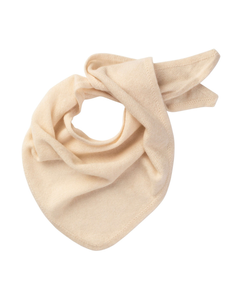 Double Faced Cream Cashmere Triangle 1