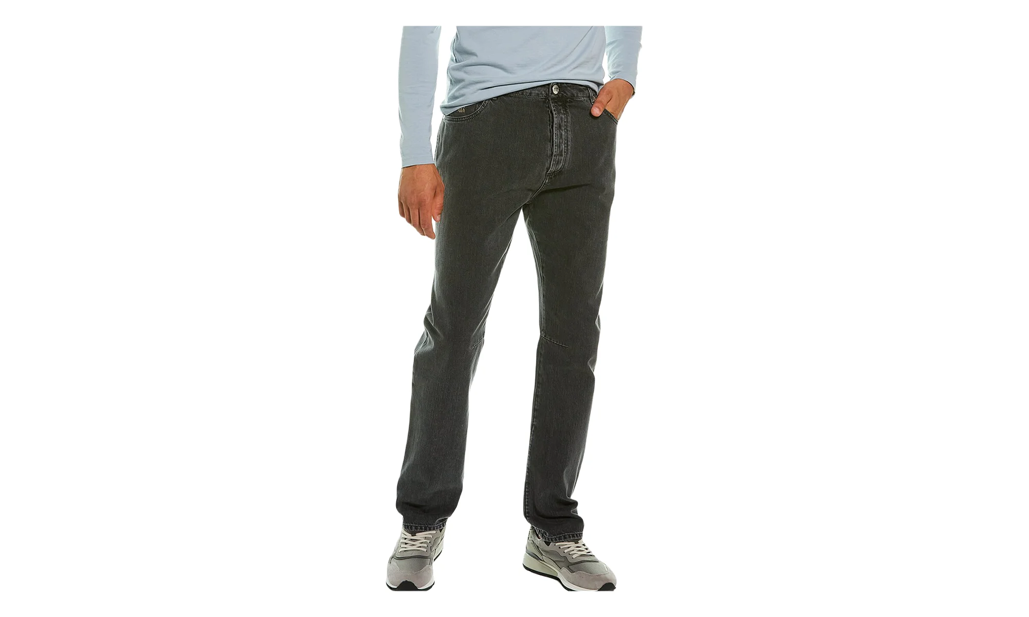 Slim Fit Low-Rise Jeans "Charcoal" BRUN979 - 1