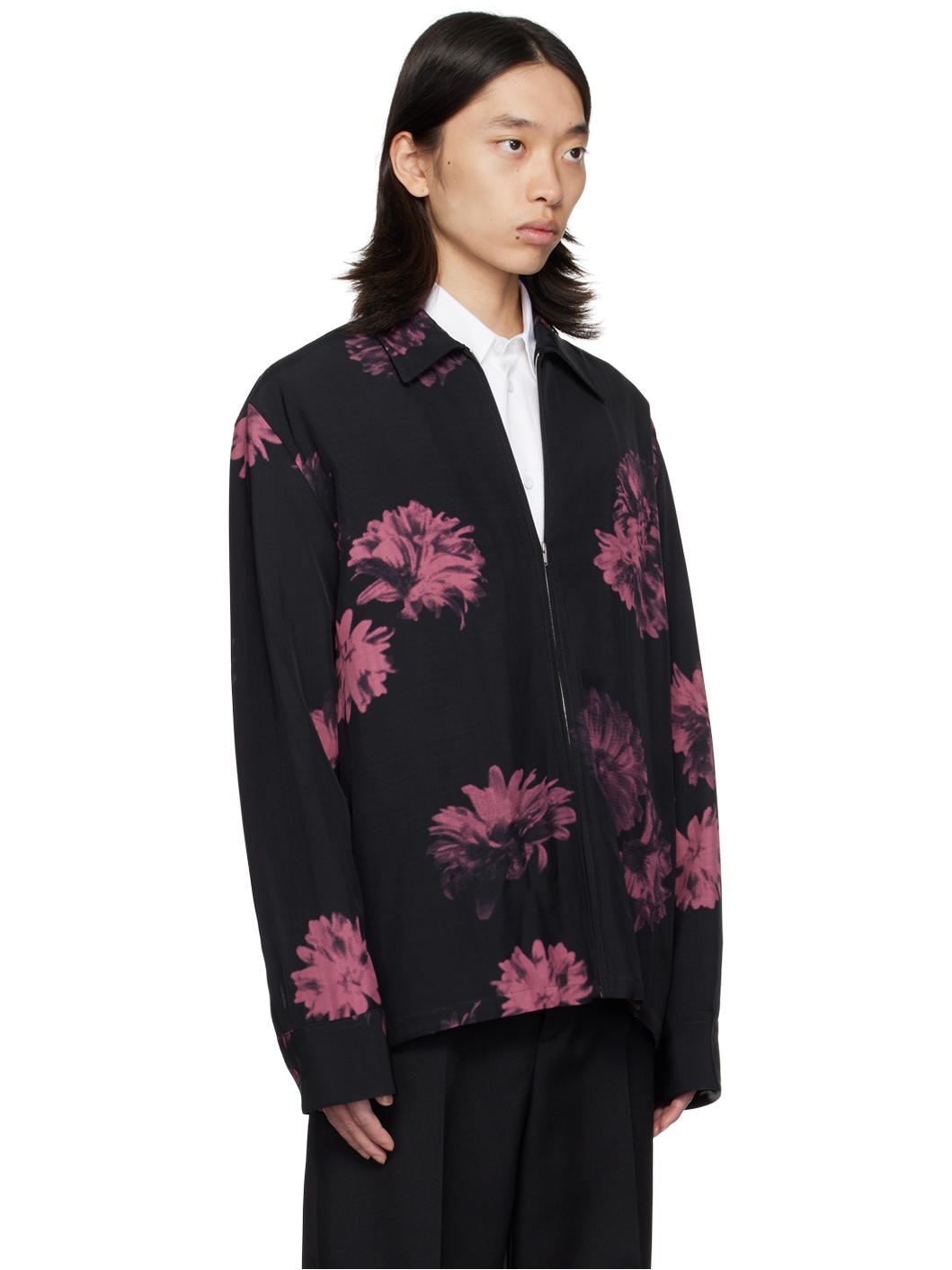 Navy Floral Shirt - 2